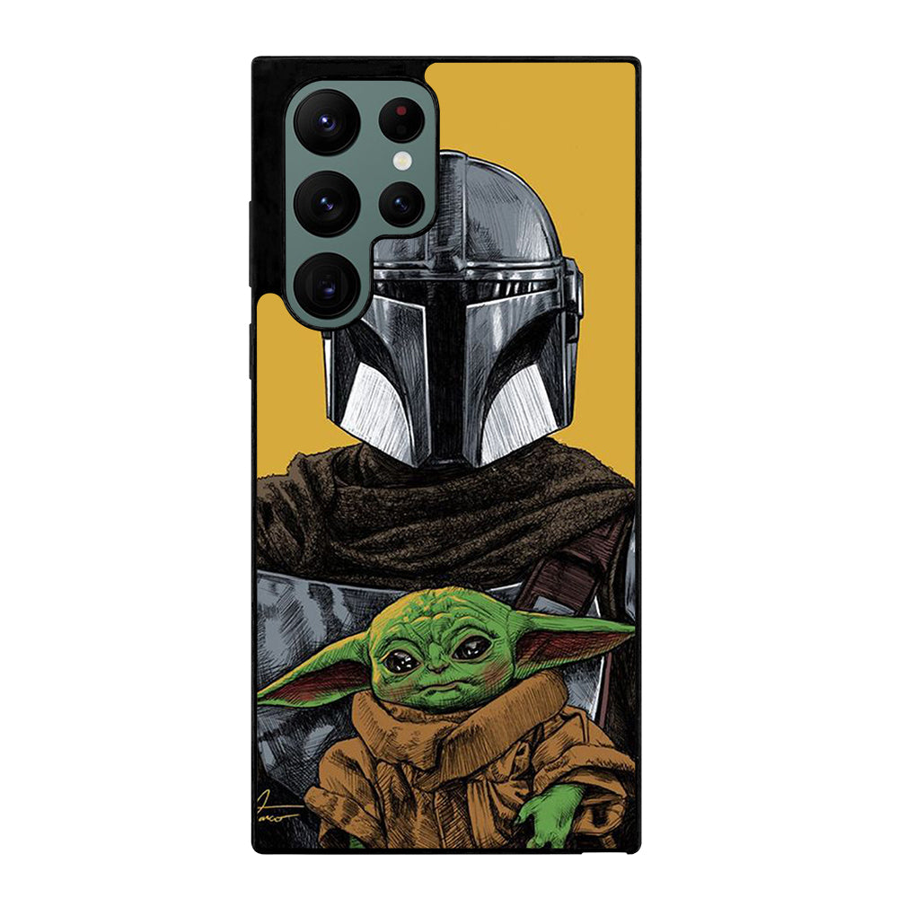 BABY YODA AND THE MANDALORIAN MOSAIC Samsung Galaxy S22 Ultra Case Cover