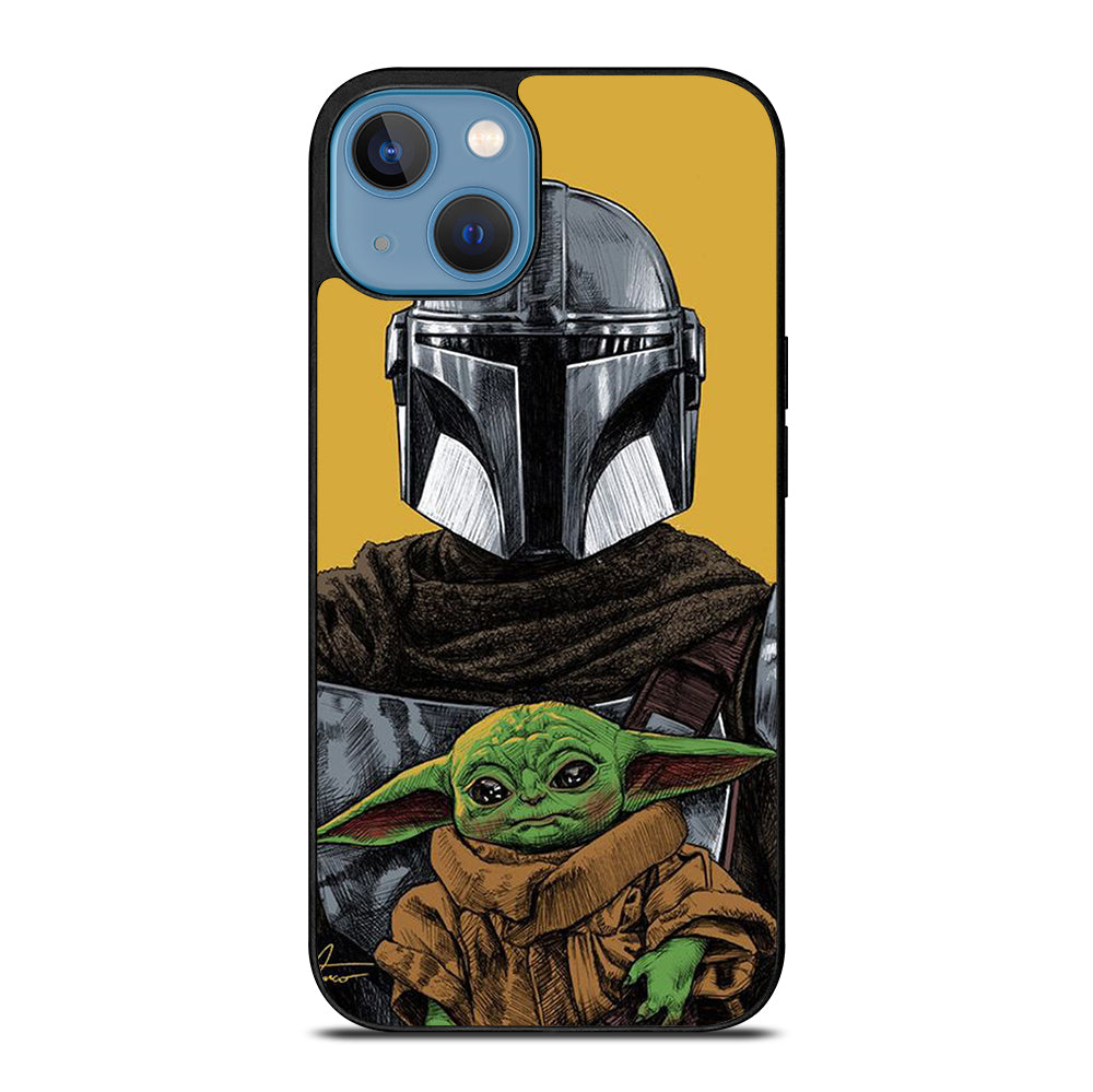 BABY YODA AND THE MANDALORIAN MOSAIC iPhone 13 Case Cover