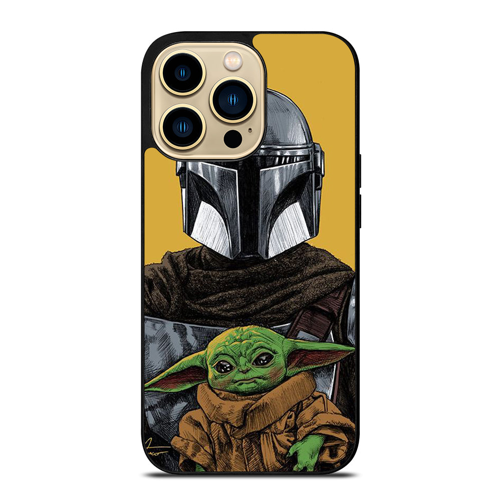 BABY YODA AND THE MANDALORIAN MOSAIC iPhone 14 Pro Max Case Cover