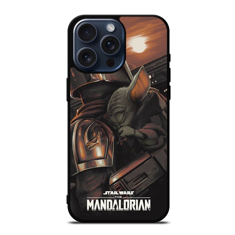BABY YODA AND THE MANDALORIAN iPhone 15 Pro Max Case Cover