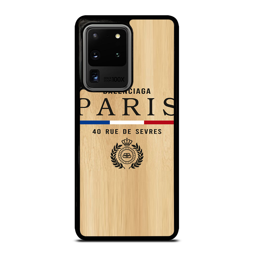 BALENCIAGA PARIS WOODEN LOGO Samsung Galaxy S20 Ultra Case Cover
