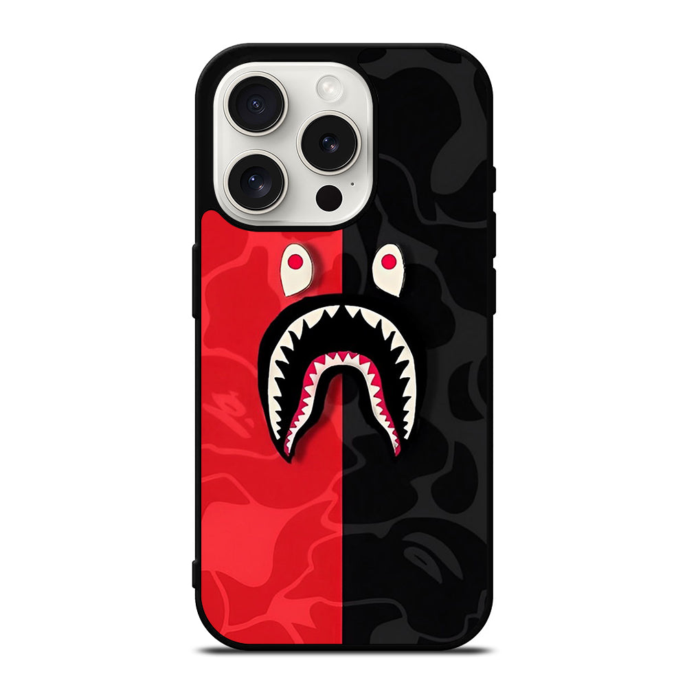 BAPE SHARK CAMO ART iPhone 15 Pro Case Cover