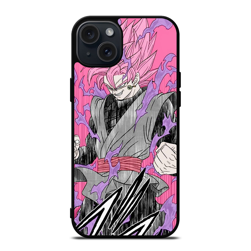 BLACK GOKU DRAGON BALL ART iPhone 15 Plus Case Cover