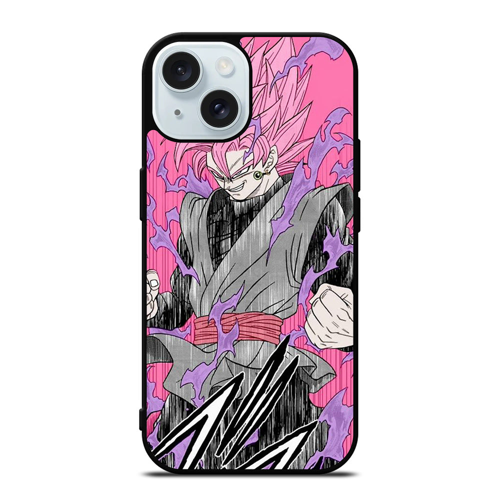 BLACK GOKU DRAGON BALL ART iPhone 15 Case Cover