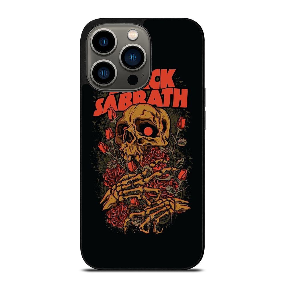 BLACK SABBATH ROSE SKULL BAND iPhone 13 Pro Case Cover
