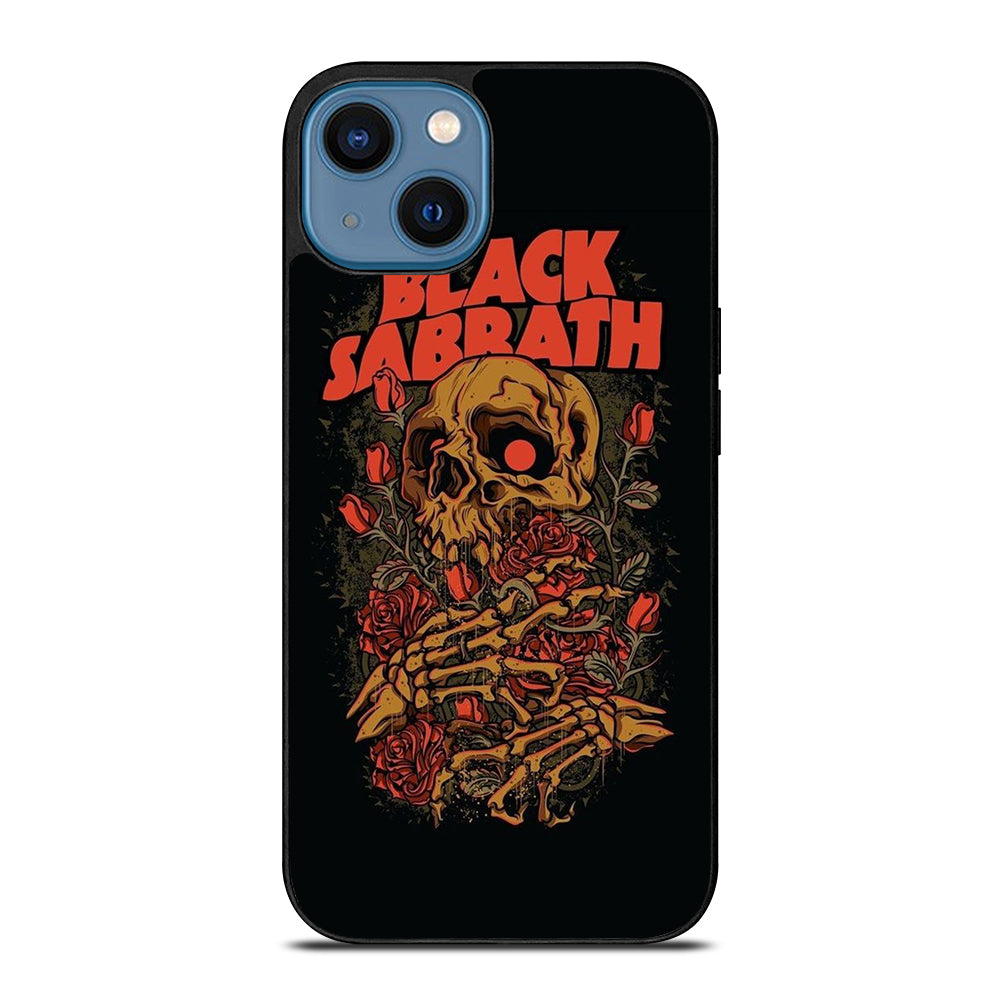 BLACK SABBATH ROSE SKULL BAND iPhone 14 Case Cover