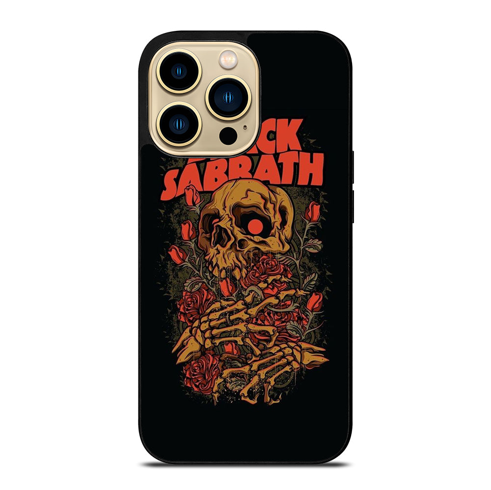 BLACK SABBATH ROSE SKULL BAND iPhone 14 Pro Max Case Cover