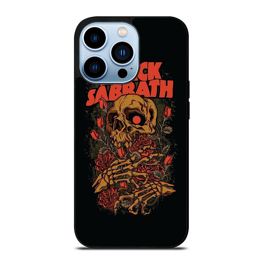 BLACK SABBATH ROSE SKULL BAND iPhone 13 Pro Max Case Cover