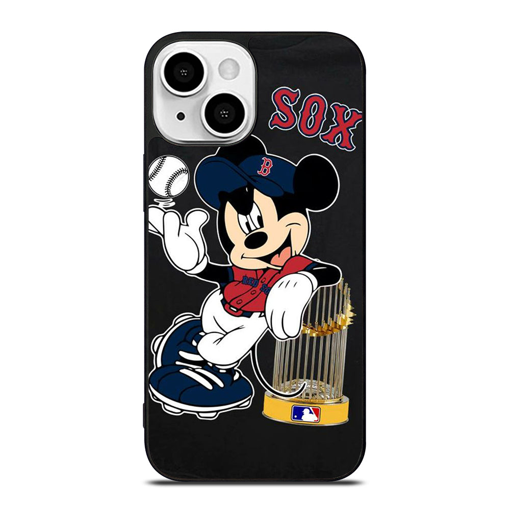 BOSTON RED SOX MICKEY MOUSE iPhone 13 Mini Case Cover