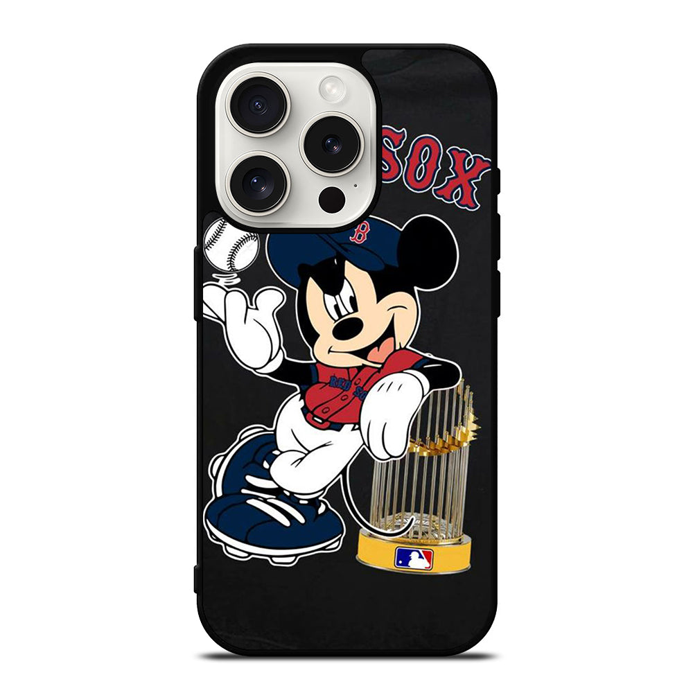 BOSTON RED SOX MICKEY MOUSE iPhone 15 Pro Case Cover