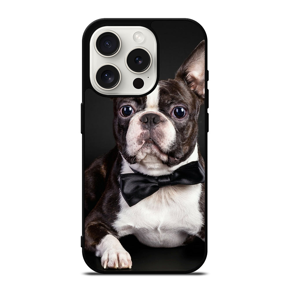 BOSTON TERRIER DOG iPhone 15 Pro Case Cover