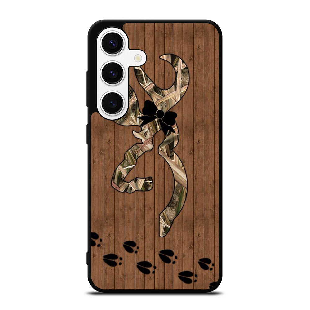 BROWNING DEER WOODEN CAMO LOGO Samsung Galaxy S24 Case Cover