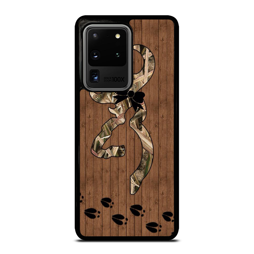 BROWNING DEER WOODEN CAMO LOGO Samsung Galaxy S20 Ultra Case Cover