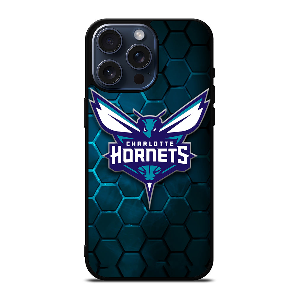 CHARLOTTE HORNETS HEXAGON LOGO 2 iPhone 15 Pro Max Case Cover