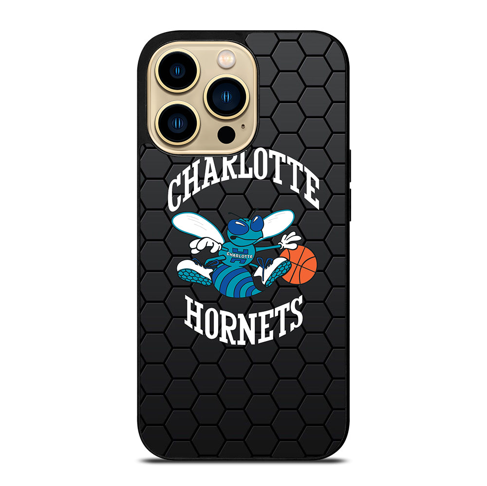 CHARLOTTE HORNETS HEXAGON LOGO iPhone 14 Pro Max Case Cover