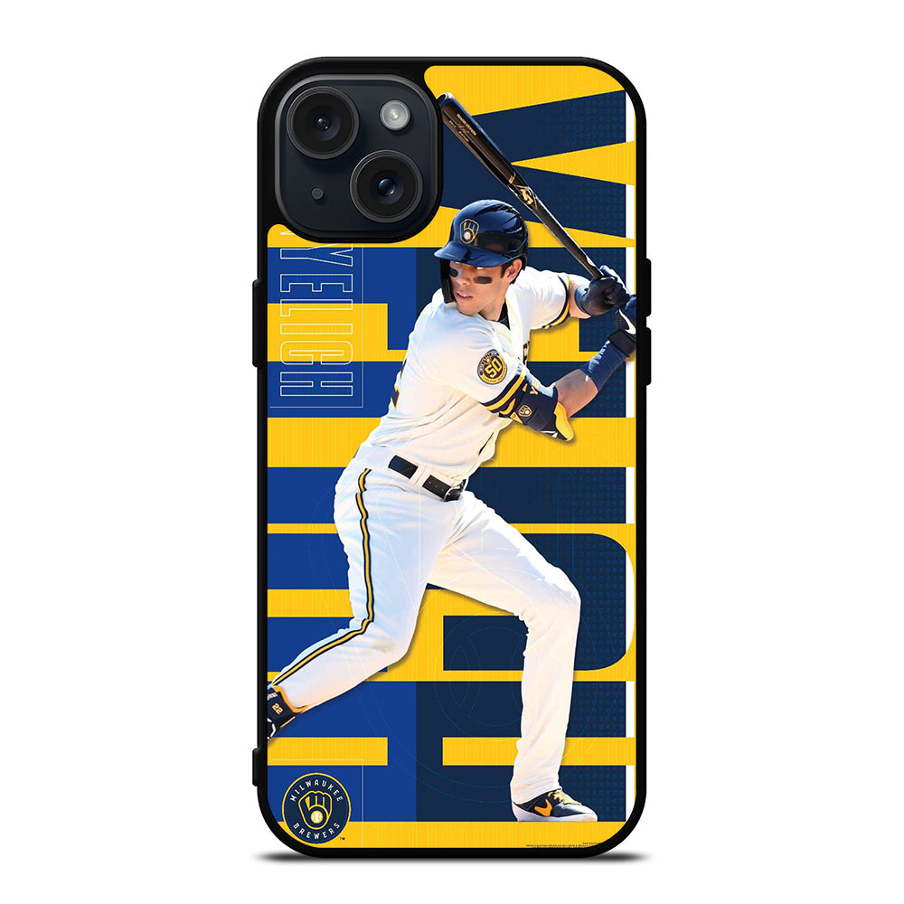 CHRISTIAN YELICH MILWAUKEE BREWERS 22 iPhone 15 Plus Case Cover