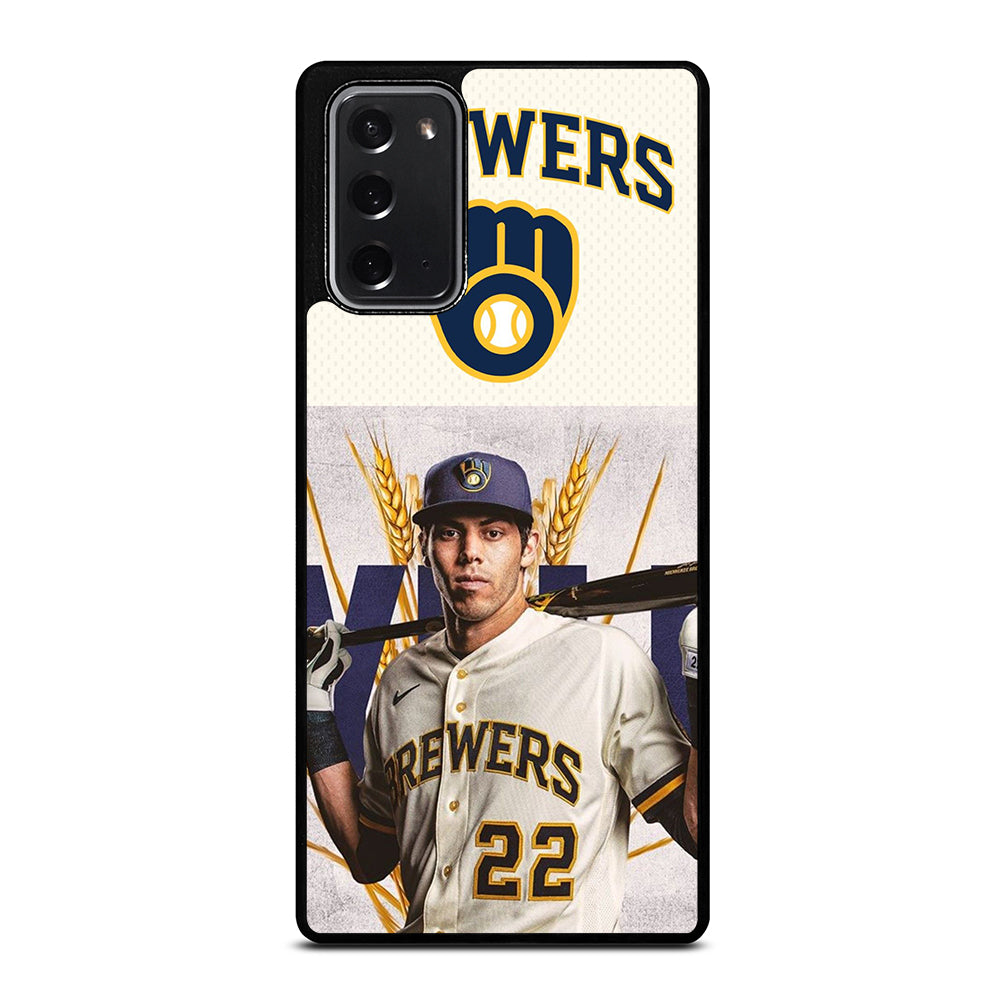 CHRISTIAN YELICH MILWAUKEE BREWERS LOGO Samsung Galaxy Note 20 Case Cover