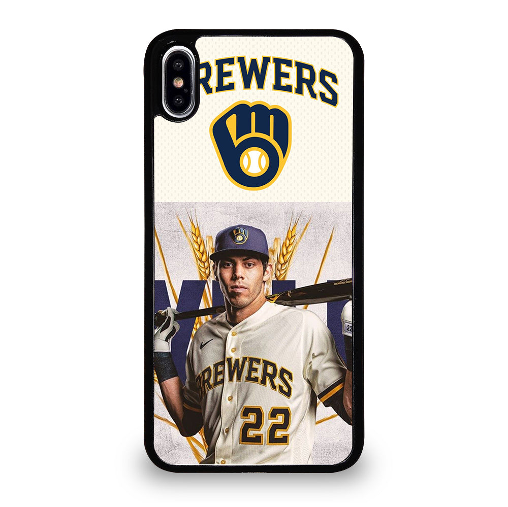 CHRISTIAN YELICH MILWAUKEE BREWERS LOGO iPhone XS Max Case Cover