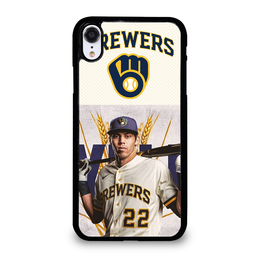 CHRISTIAN YELICH MILWAUKEE BREWERS LOGO iPhone XR Case Cover