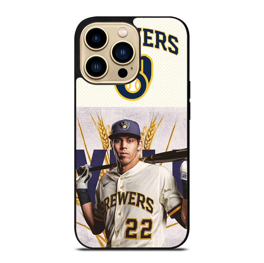 CHRISTIAN YELICH MILWAUKEE BREWERS LOGO iPhone 14 Pro Max Case Cover