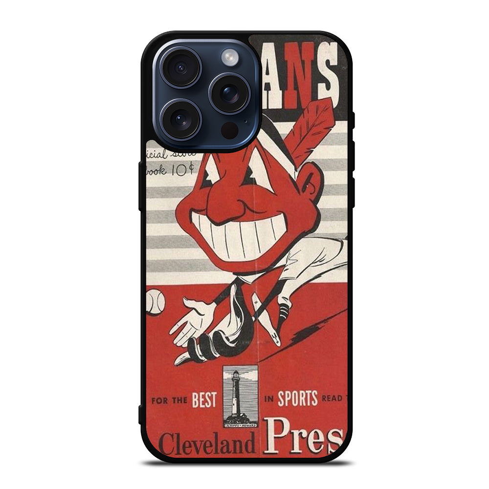 CLEVELAND INDIANS POSTER iPhone 15 Pro Max Case Cover