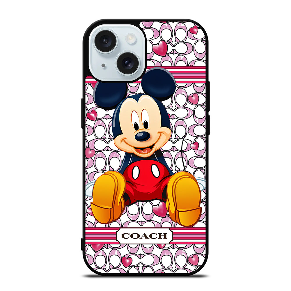 COACH MICKEY MOUSE 4 iPhone 15 Case Cover
