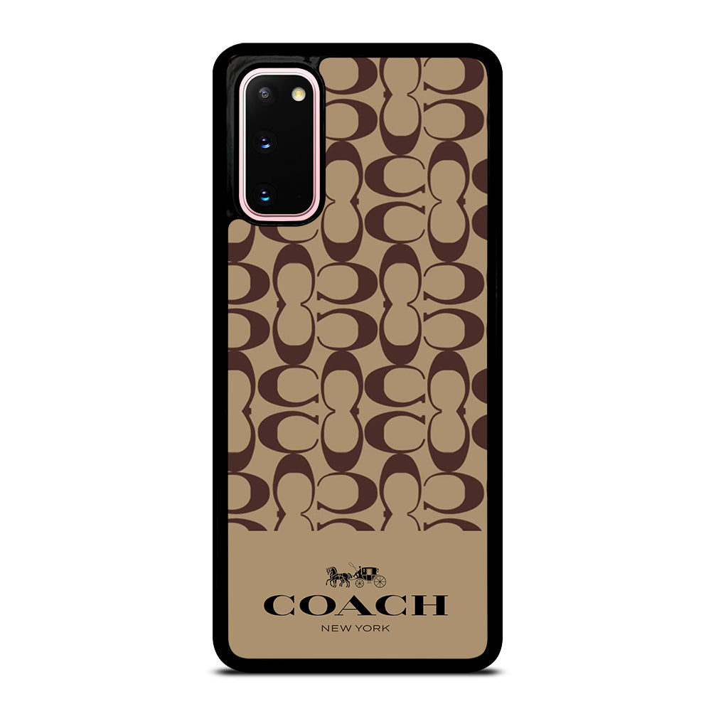 COACH NEW YORK BROWN PATTERN Samsung Galaxy S20 Case Cover