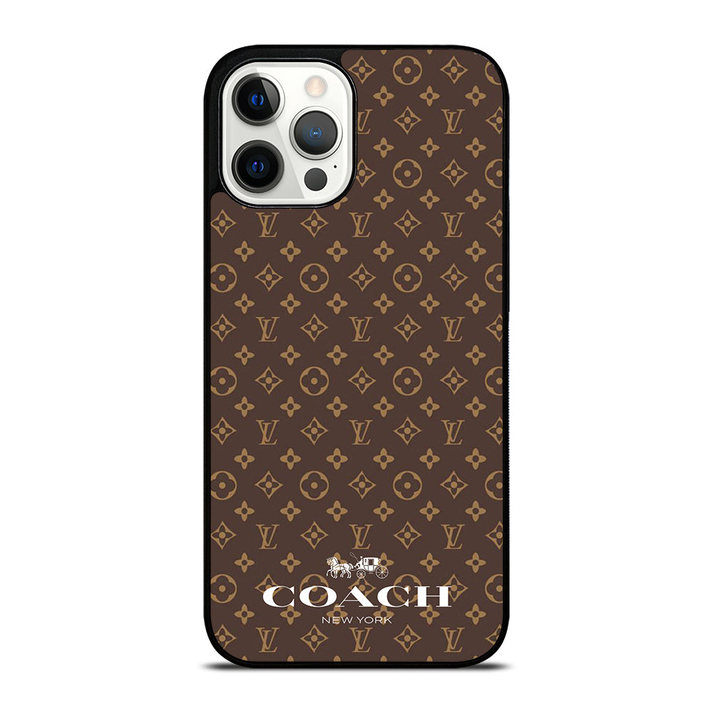 COACH NEW YORK PATTERN BROWN iPhone 12 Pro Max Case Cover