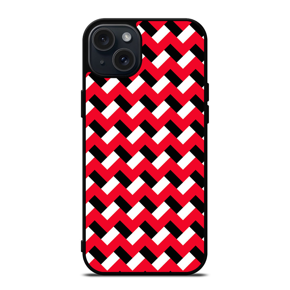 COLORBLOCK DARK RED CHEVRON 3 iPhone 15 Plus Case Cover
