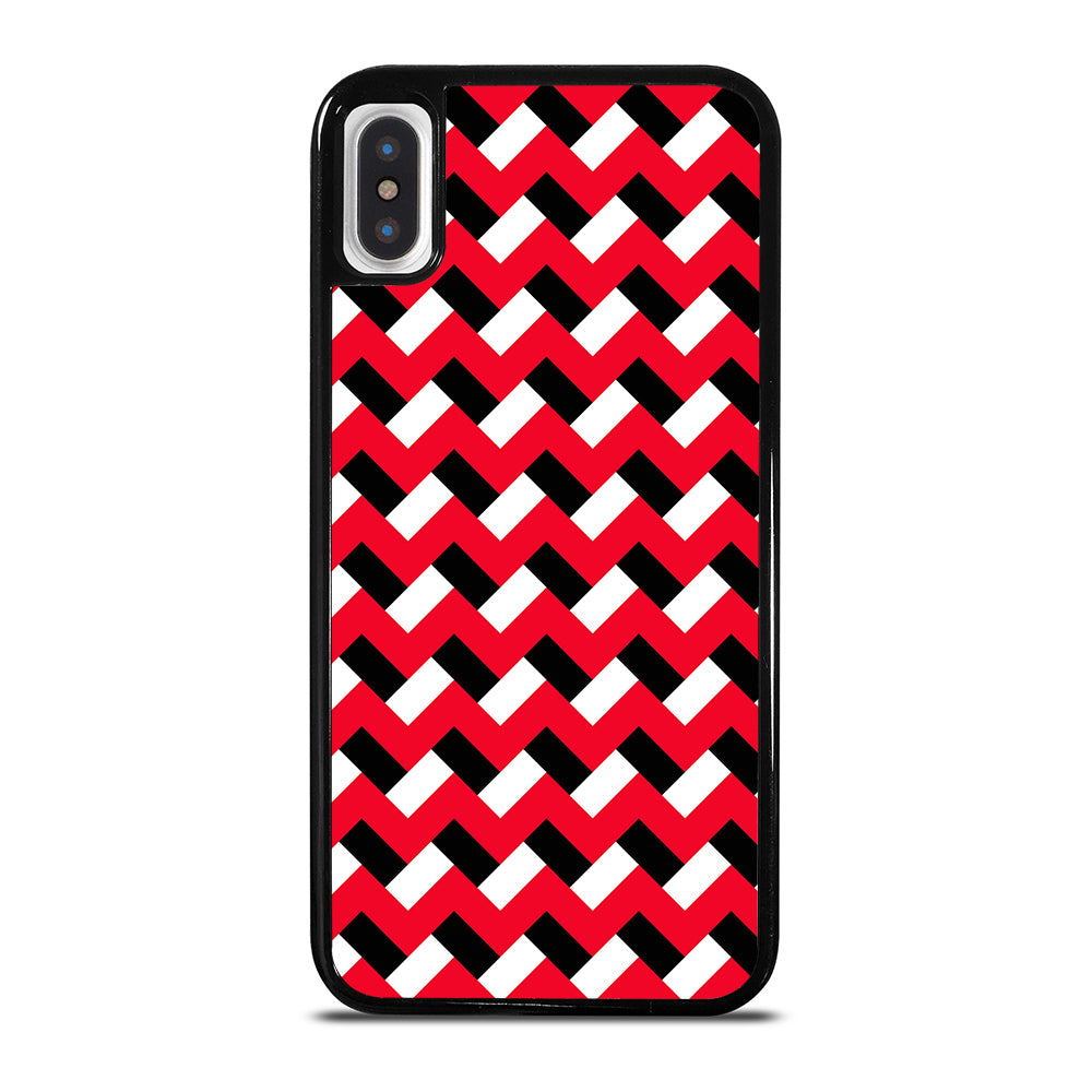 COLORBLOCK DARK RED CHEVRON 3 iPhone X / XS Case Cover
