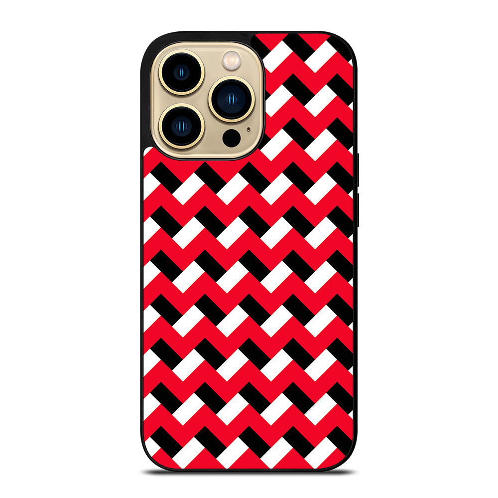 COLORBLOCK DARK RED CHEVRON 3 iPhone 14 Pro Max Case Cover