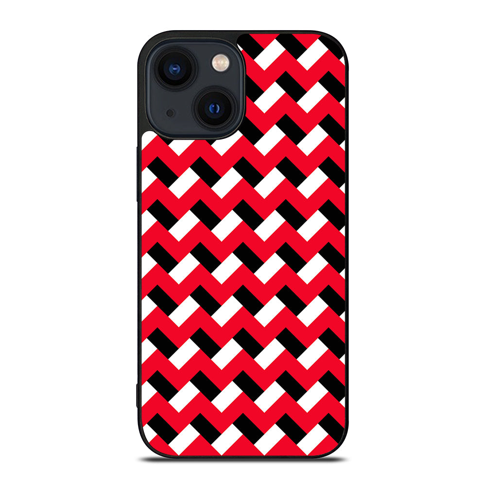 COLORBLOCK DARK RED CHEVRON 3 iPhone 14 Plus Case Cover