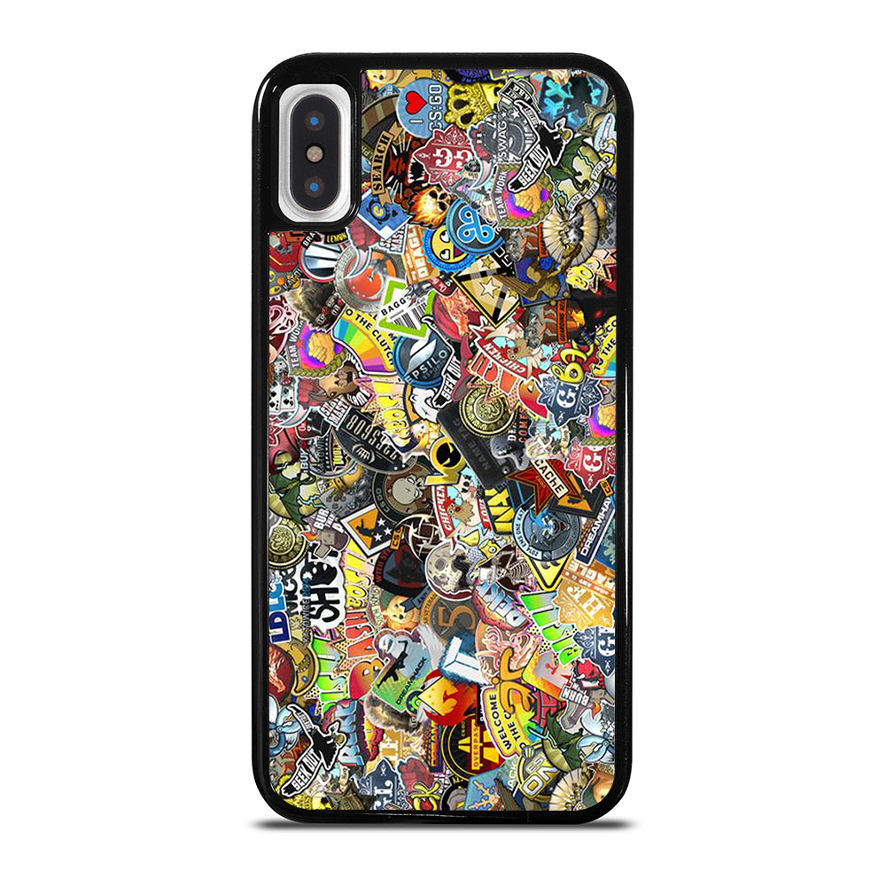 CSGO STICKER BOMB COLLAGE iPhone X / XS Case Cover