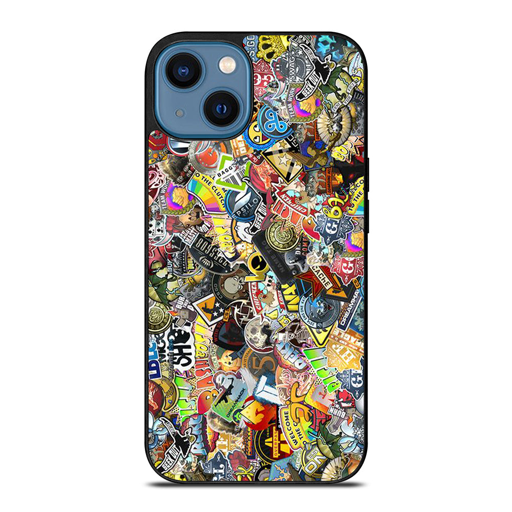CSGO STICKER BOMB COLLAGE iPhone 14 Case Cover