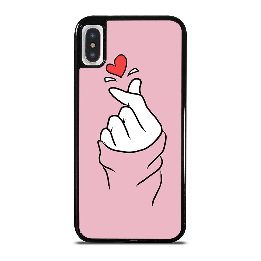 CUTE HEART FINGER 1 iPhone X / XS Case Cover