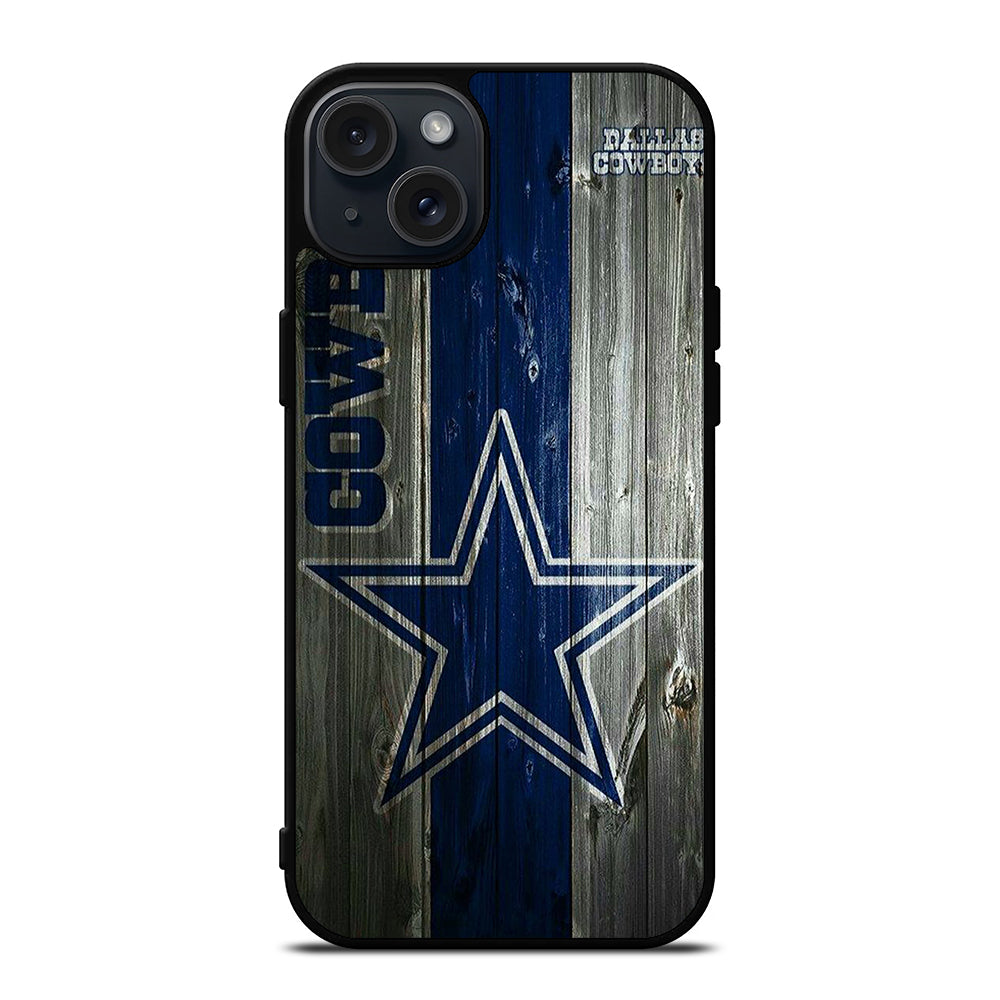 DALLAS COWBOYS WOODEN LOGO iPhone 15 Plus Case Cover