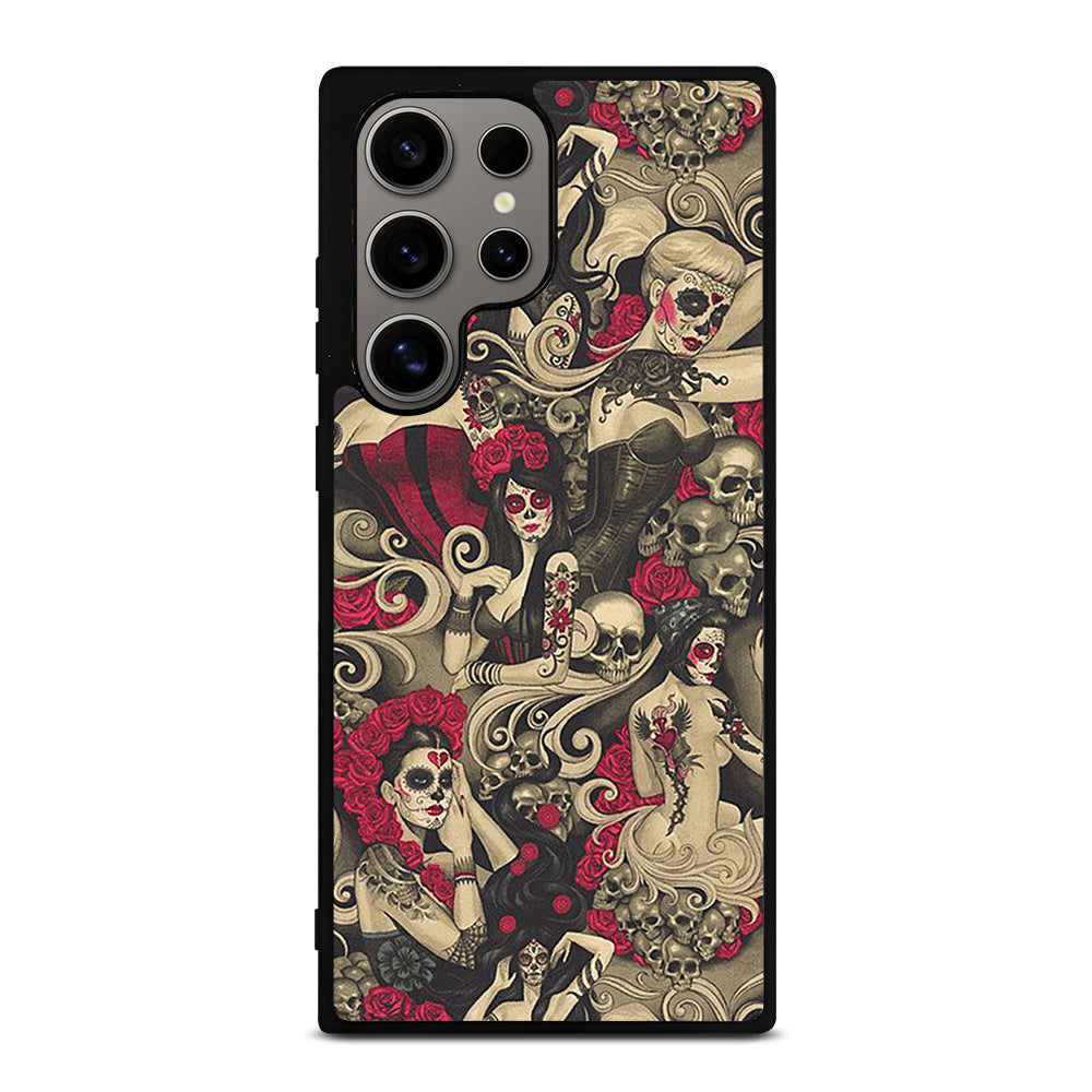 DAY OF THE DEAD SKULL ART Samsung Galaxy S24 Ultra Case Cover