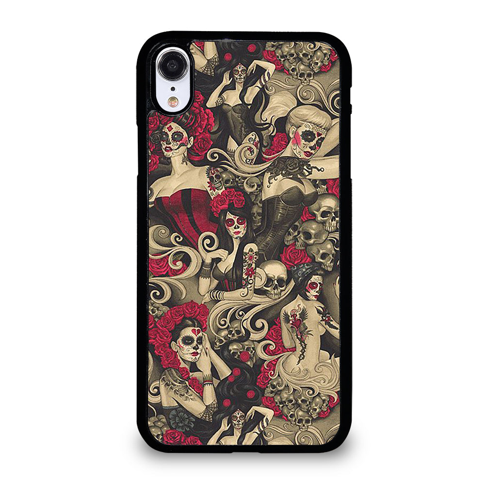 DAY OF THE DEAD SKULL ART iPhone XR Case Cover