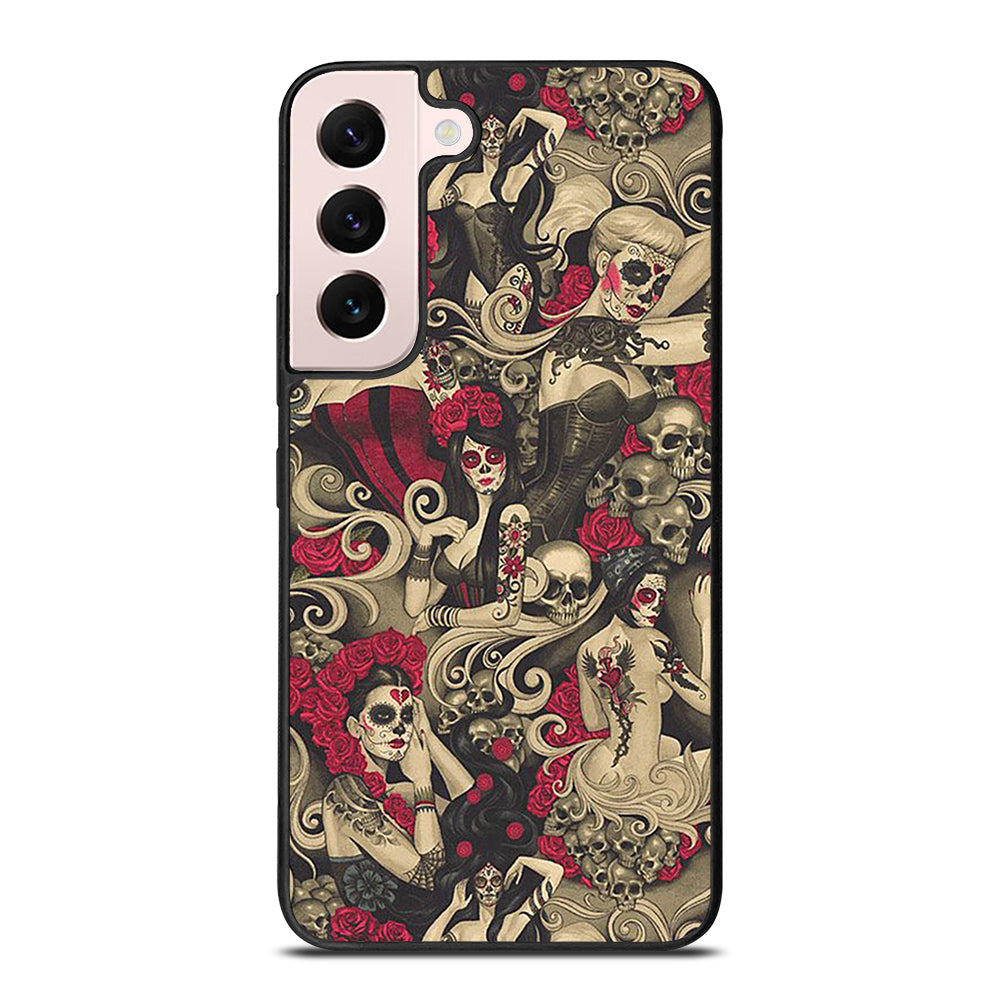 DAY OF THE DEAD SKULL ART Samsung Galaxy S22 Plus Case Cover