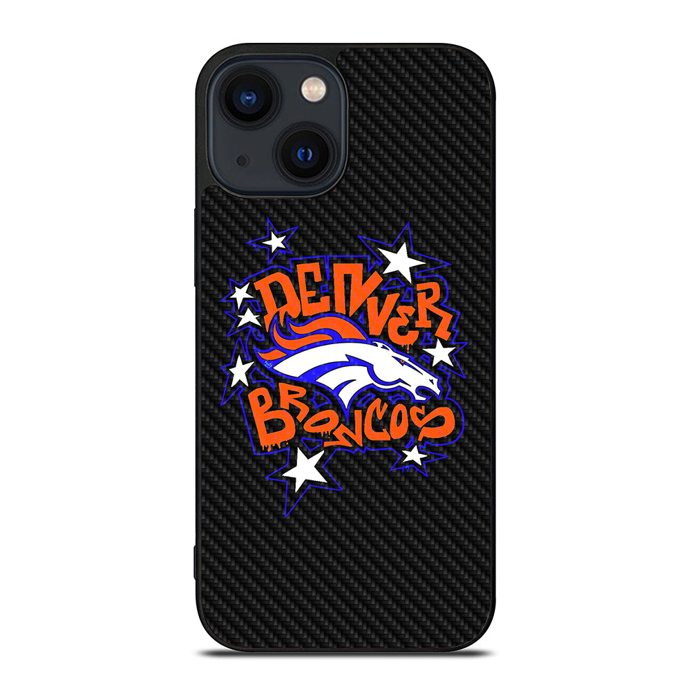 DENVER BRONCOS CARBON LOGO iPhone 14 Plus Case Cover