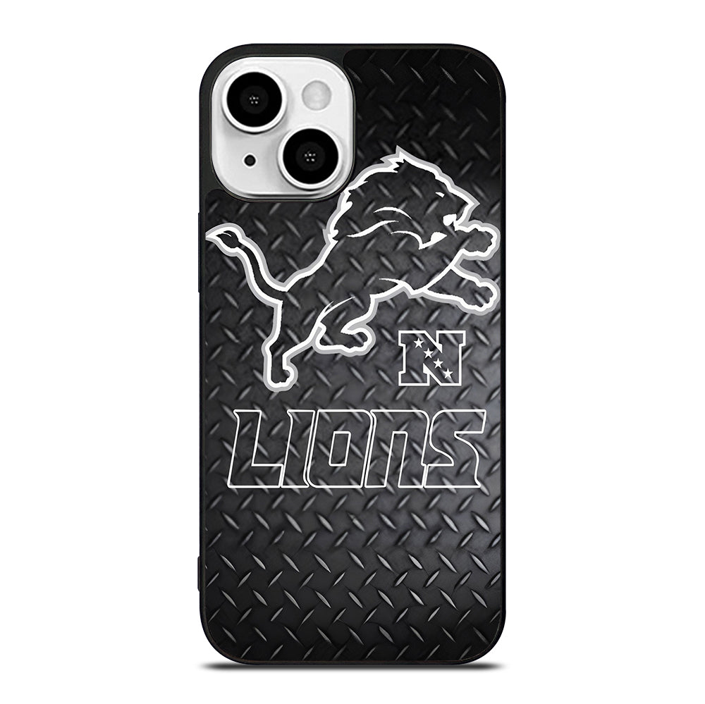 DETROIT LIONS METAL SYMBOL iPhone 13 Mini Case Cover