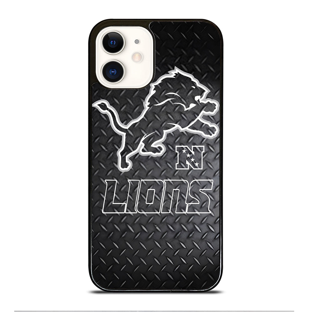 DETROIT LIONS METAL SYMBOL iPhone 12 Case Cover