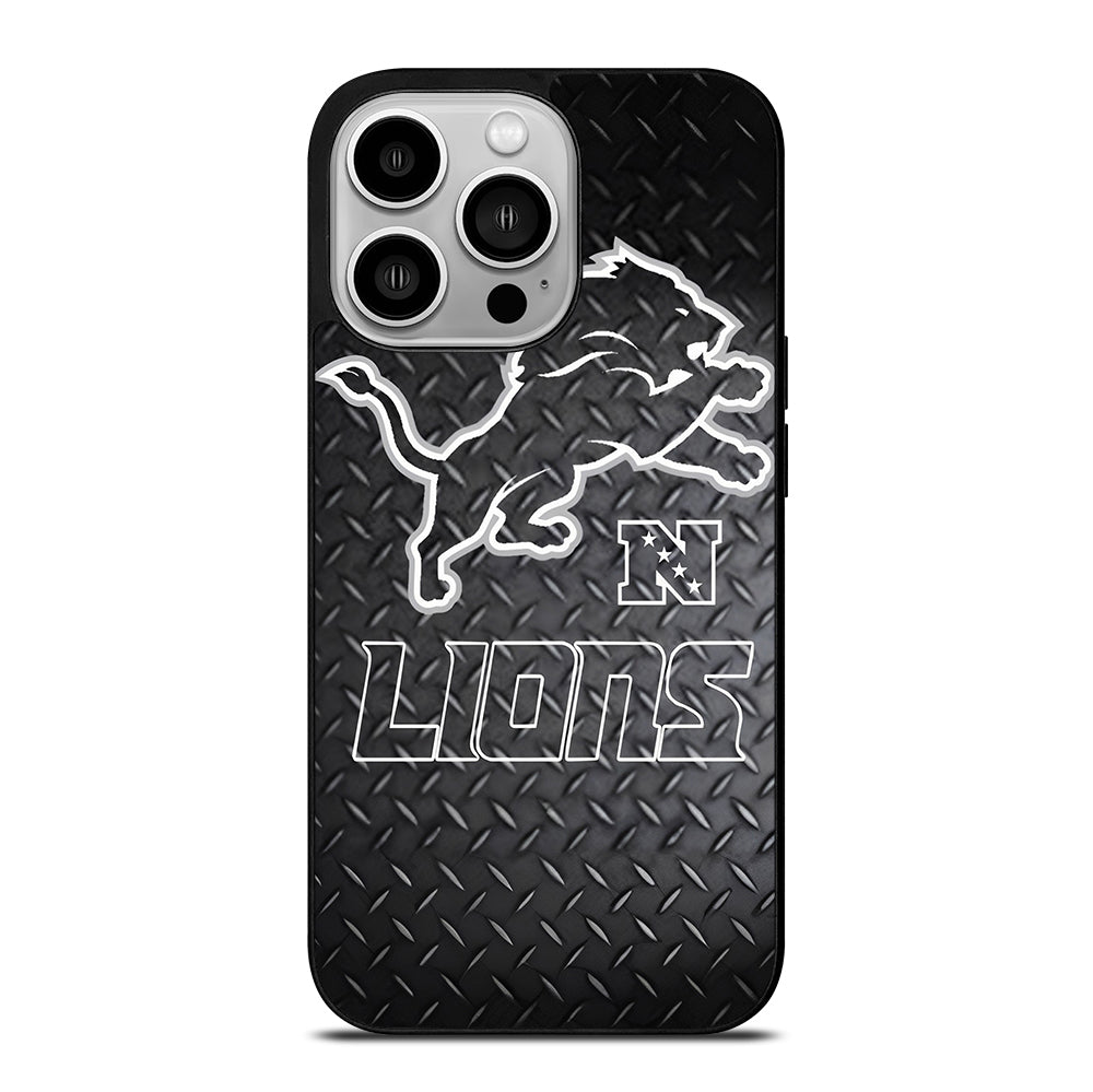 DETROIT LIONS METAL SYMBOL iPhone 14 Pro Case Cover