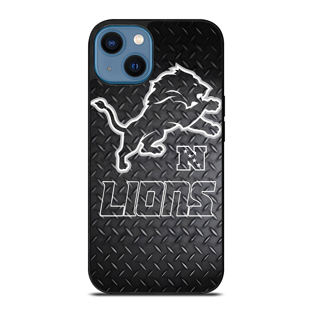 DETROIT LIONS METAL SYMBOL iPhone 14 Case Cover
