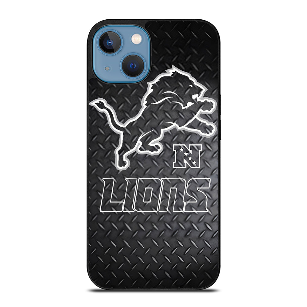 DETROIT LIONS METAL SYMBOL iPhone 13 Case Cover