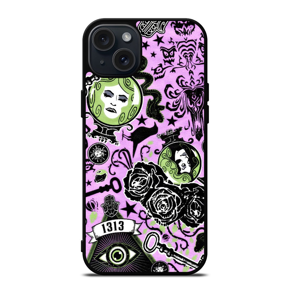 DISNEY HAUNTED MANSION PATTERN ART 2 iPhone 15 Plus Case Cover