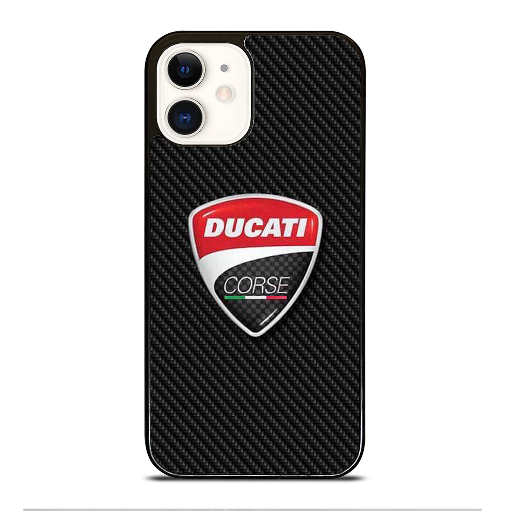 DUCATI LOGO CARBON iPhone 12 Case Cover