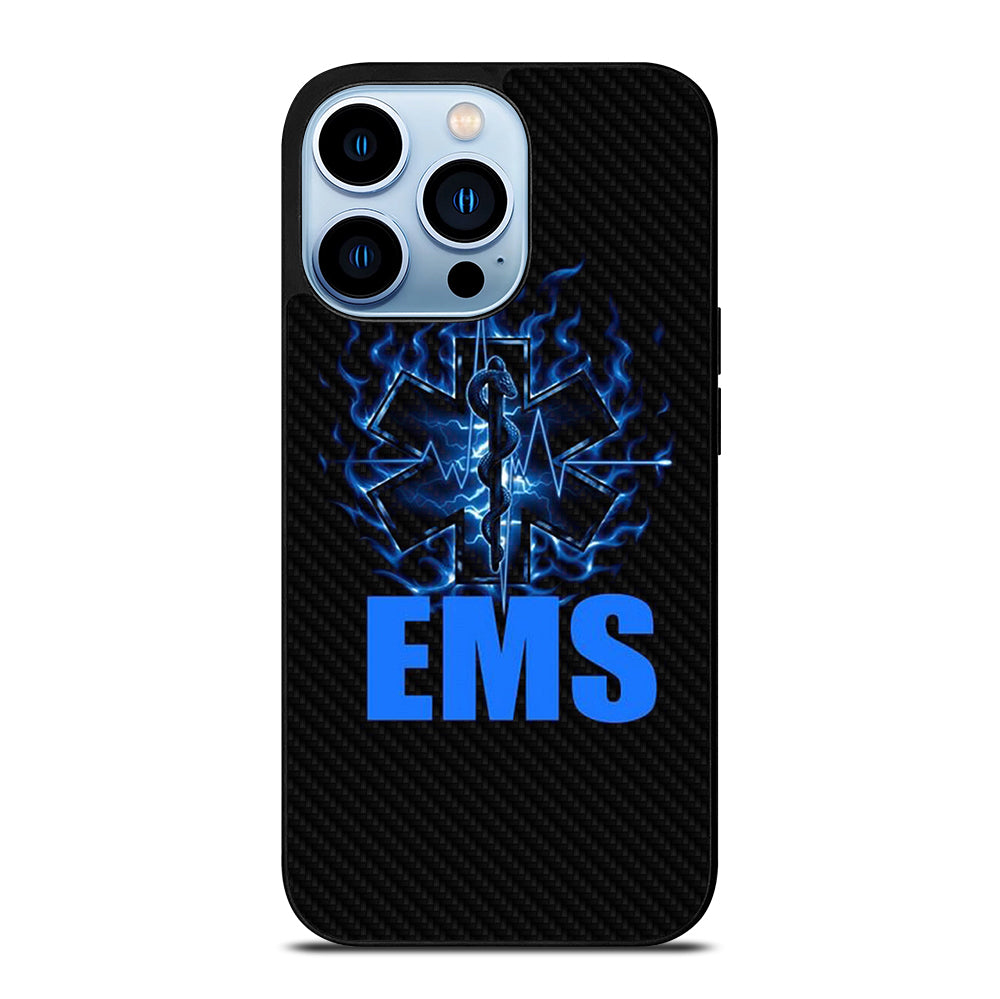 EMT EMS MEDICAL CARBON LOGO 2 iPhone 13 Pro Max Case Cover