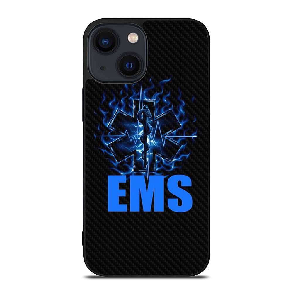 EMT EMS MEDICAL CARBON LOGO 2 iPhone 14 Plus Case Cover