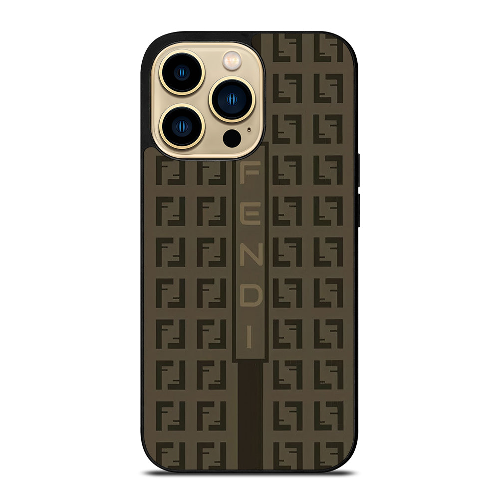 FENDI ROMA BROWN PATTERN 2 iPhone 14 Pro Max Case Cover